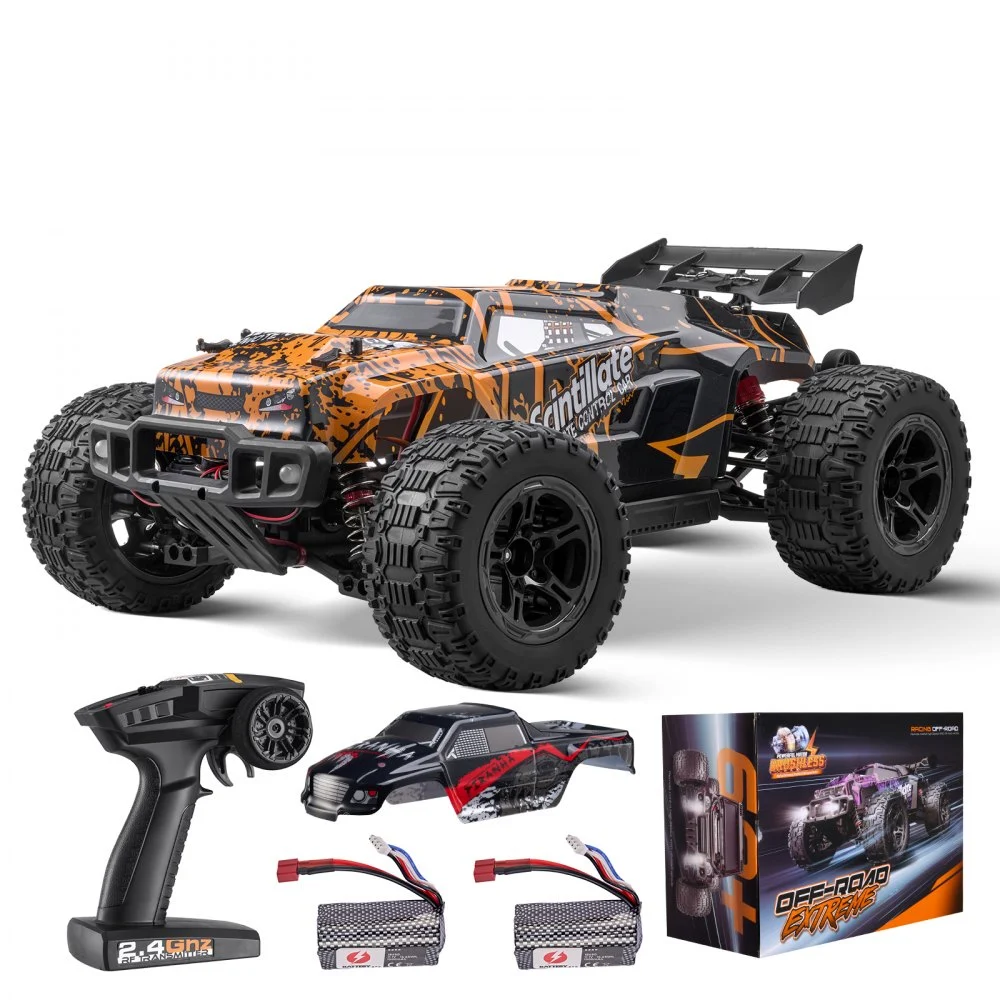 VEVOR Remote Control Car, 1:10 Scale RC Car for Kids, All Terrain 4WD Off-Road Truck with 45° Wheelie & Adjustable Speed, 50 km/h High-Speed Hobby RC Racing Car Toy, Ideal Gift for 8+ Year Kids, IPX4