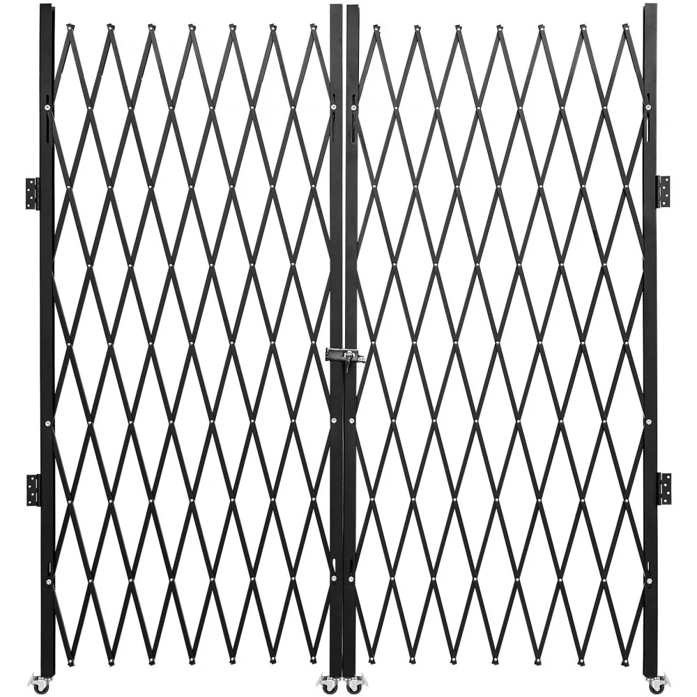 Summer Sale
VEVOR Double Folding Security Gate, 6-1/2' H x 12' W Folding Door Gate, Steel Accordion Security Gate, Flexible Expanding Security Gate, 360° Rolling Barricade Gate, Scissor Gate or Door with Keys