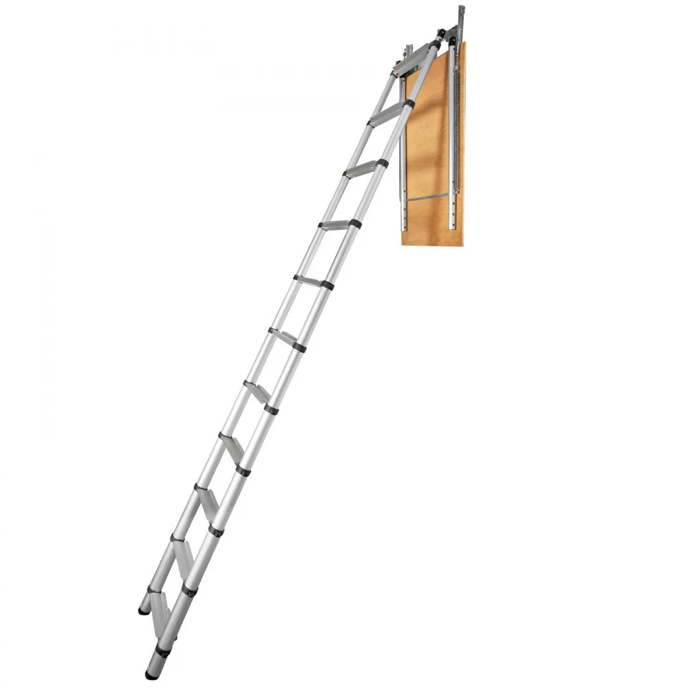 Summer Sale
VEVOR Attic Ladder Telescoping, 350-pound Capacity, 39.37" x 23.6", Multi-Purpose Aluminium Extension, Lightweight and Portable, Fits 9.8'-10.5' Ceiling Heights, Convenient Access to Your Attic Standa