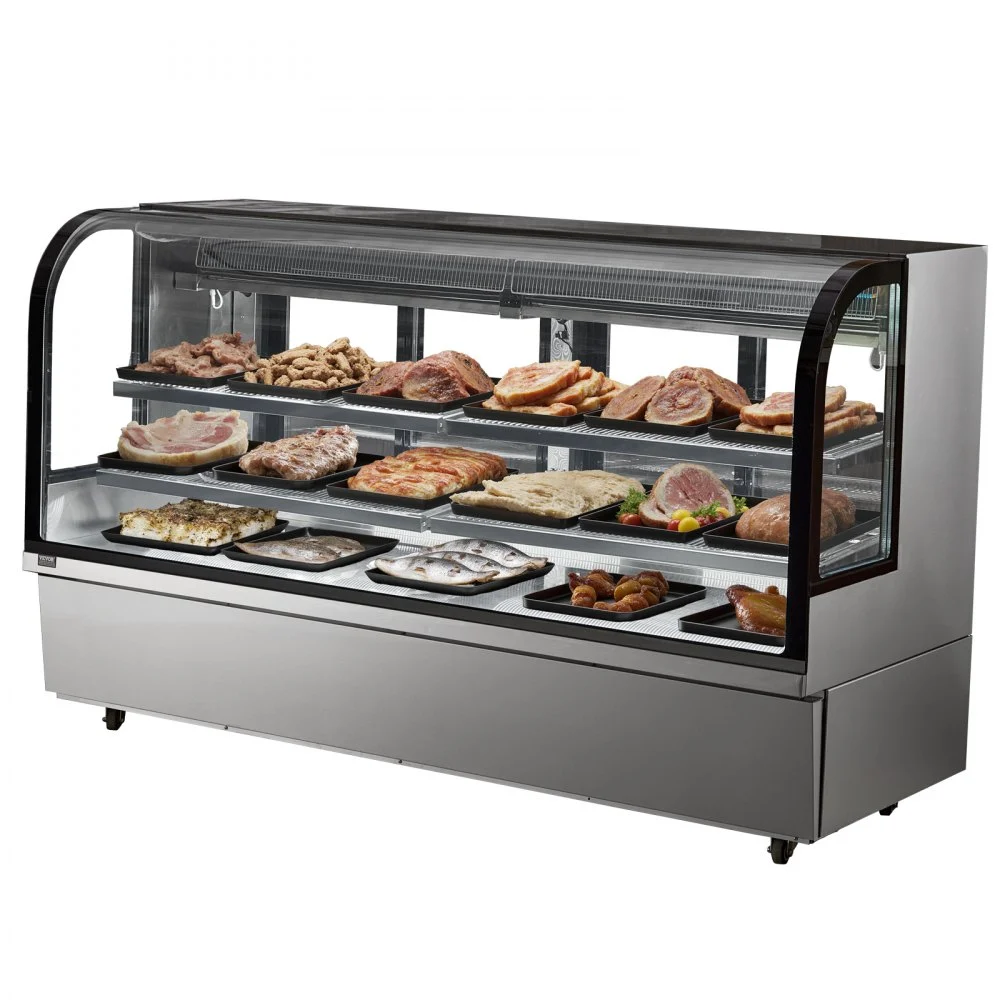 Summer Sale

        
               VEVOR Refrigerated Display Case, 32 Cu.Ft./901L Large Pastry Display Case, 4-Tier Commercial Display Refrigerator with LED Lighting, Downdraft Cooling, Movable with Casters, for Bakery