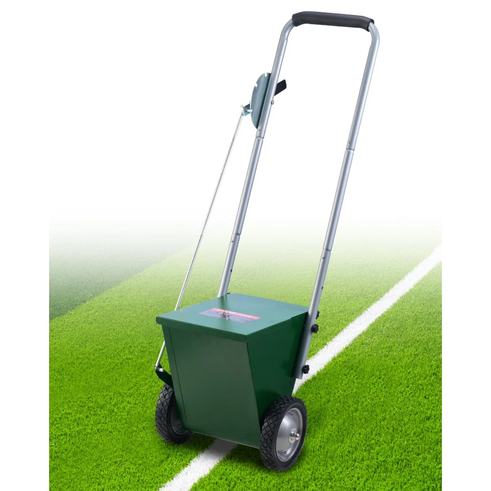 VEVOR Dry Line Marker, 2-Wheel, 2 or 4 in Lines, Field Dry Line Chalker, Adjustable Line Marker, with Rubber Adjustment Handle, 25 lbs Large Powder Capacity, for Baseball and Softball Infield, Green