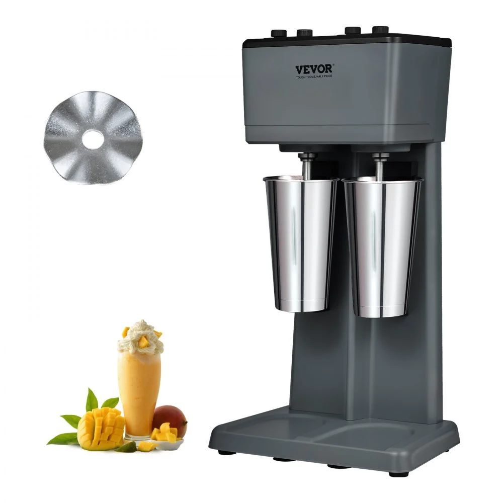 Summer Sale
VEVOR Milkshake Machine, 375W x 2 Milkshake Maker Mixer, Dual Head Drink Mixer Blender Machine, 3-Speed Milkshake Blender with 2 x 820ml Stainless Steel Cup for Commercial