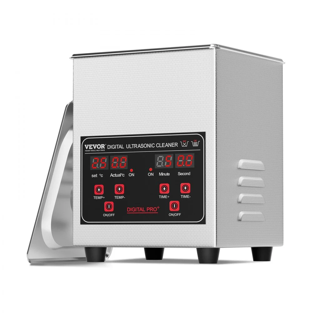 VEVOR Ultrasonic Cleaner, 1.3L Professional 60W Cleaning Machine with Timer & Heater, 40kHz Digital Ultrasonic Cleaner with Basket for Watch Glasses Jewelry Retainer Industrial Parts Tools