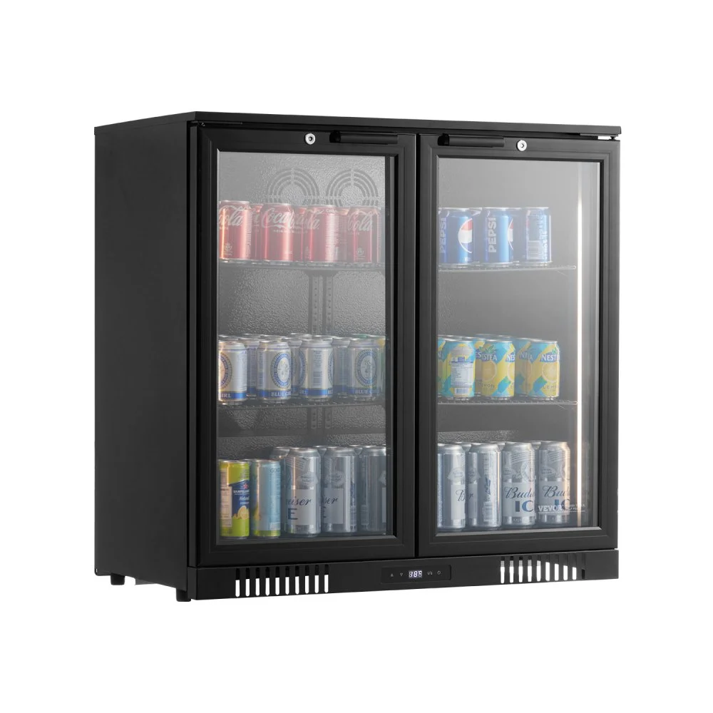 Summer Sale
VEVOR Beverage Refrigerator Cooler, 246 Can Beverage Fridge, Soda Beer Fridge with Glass Doors, Adjustable Shelves, Digital Temperature Control, Built-in or Freestanding Fridge for Restaurant & Bar