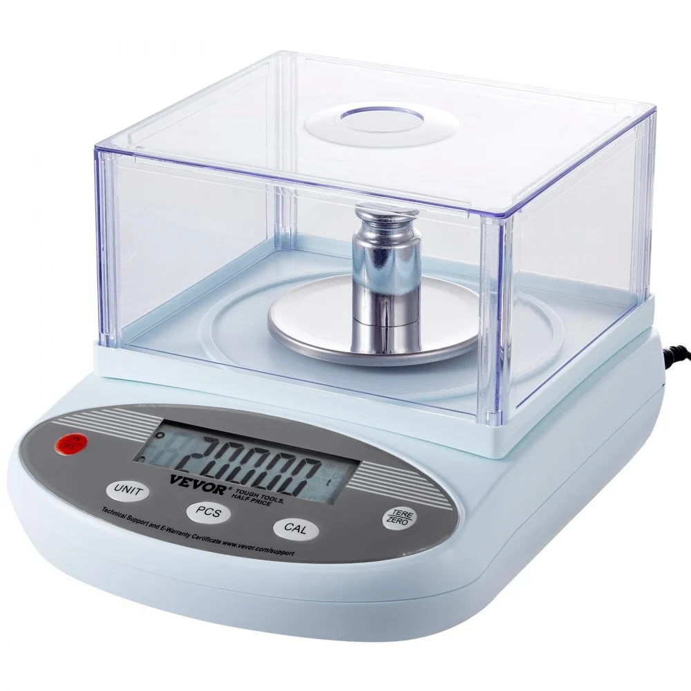 VEVOR Analytical Balance, 500 gram x 0.001g Accuracy High Precision Lab Scale, 13 Units Conversion Electronic Scientific Laboratory Scale with Windshield, LCD Display Digital Jewelry Weighing Scale