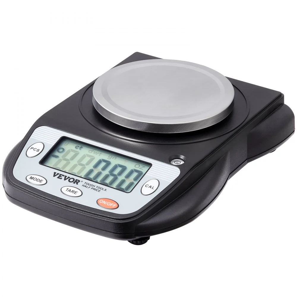 VEVOR Analytical Balance, 600g x 0.01g Accuracy High Precision Lab Scale, 6 Units Conversion Electronic Scientific Laboratory Scale, LCD Display Digital Jewelry Weighing Scale for Lab, Jewelry