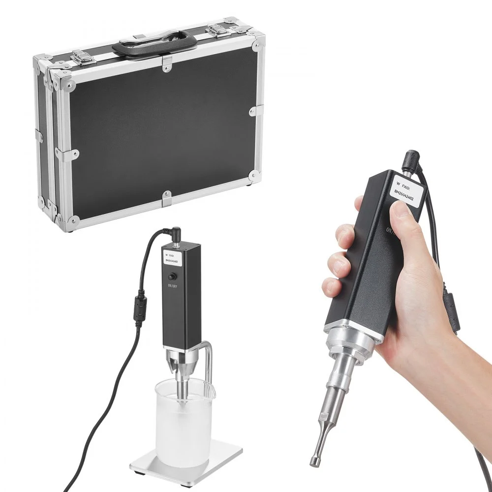 Summer Sale
VEVOR Portable Ultrasonic Homogenizer, 0.3 in Titanium Alloy Probe, 30KHz Ultrasonic Frequency, 50-300ml Capacity, Handheld and Desktop Dual Use, Sonicator Processor Cell Disruptor Mixer with Stand