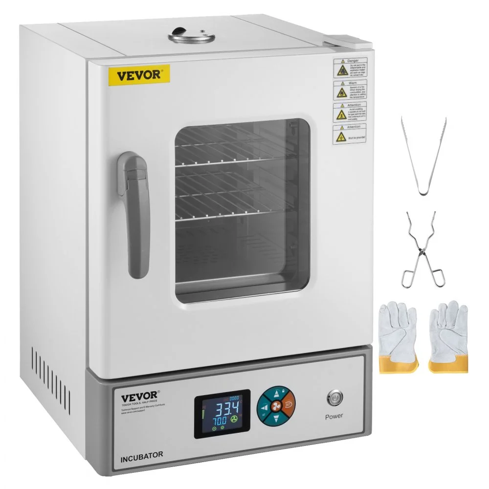 VEVOR Lab Incubator, 20L, PID Temperature Control RT+5-65℃, Scientific Digital Incubator, Constant-Temperature Microbiological Laboratory Incubator for Lab Cell Culture Seed Germination Medical Science