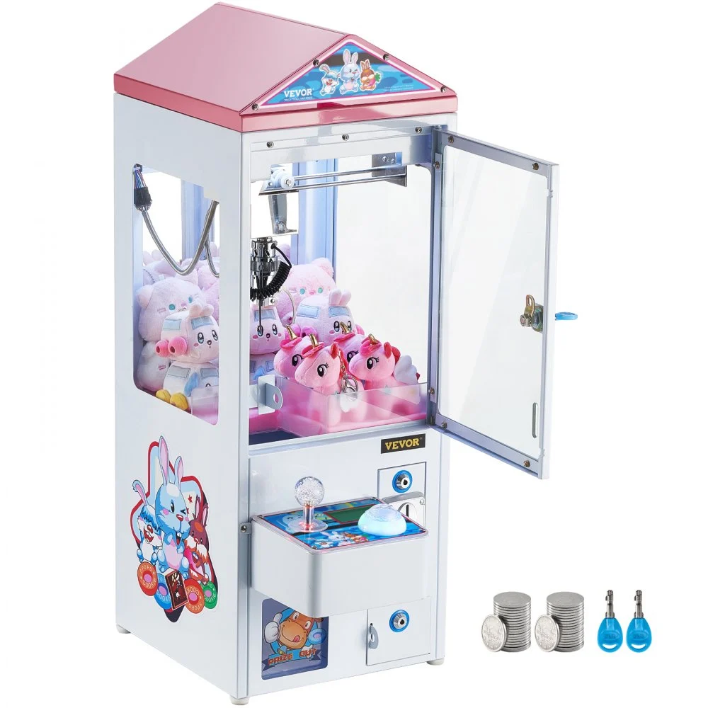 Summer Sale
VEVOR Claw Machine, 0-3” Jaw Diameter 0-5” Jaw lifting, Crane Prize Grabber Commercial Arcade Game Toys, Cool Fun Grab-And-Win Machine w/ Light and Sound, Dispenser Vending Toy For Kids,Boys &Girls