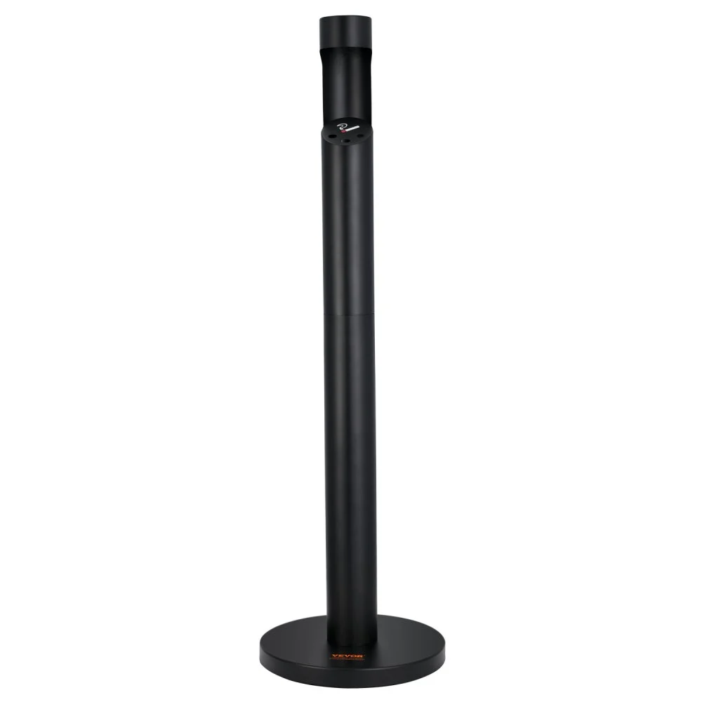 VEVOR Cigarette Butt Receptacle, Commercial Cylinder Cigarette Butt Container, Freestanding and Weatherproof Outdoor Cigarette Butt Disposal for Garden, Office, Restaurant, Hotel, Bar, Patio, Black