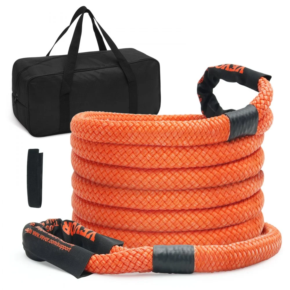VEVOR 1" x 20' Kinetic Recovery Tow Rope 38,000 lbs, Heavy-Duty Off Road Snatch Strap, Extreme Duty 30% Elasticity Energy Snatch Strap for Jeep Car Truck ATV UTV SUV Tractor