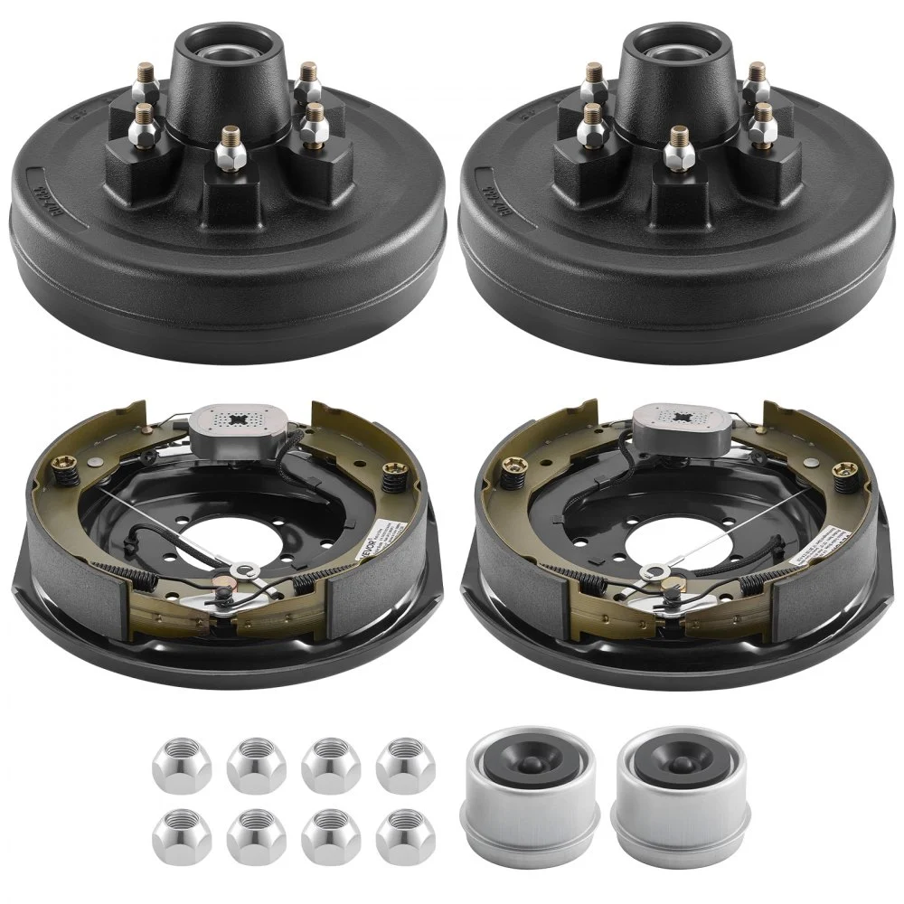 Summer Sale
VEVOR Electric Trailer Brake Assembly, 12 x 2 Inch, 1 Pair Self-Adjusting Electric Brakes Kit for 6000 lbs Trailer Axle, Backing Plates for Braking System Part Replacement, Fit for Trailers, RVs