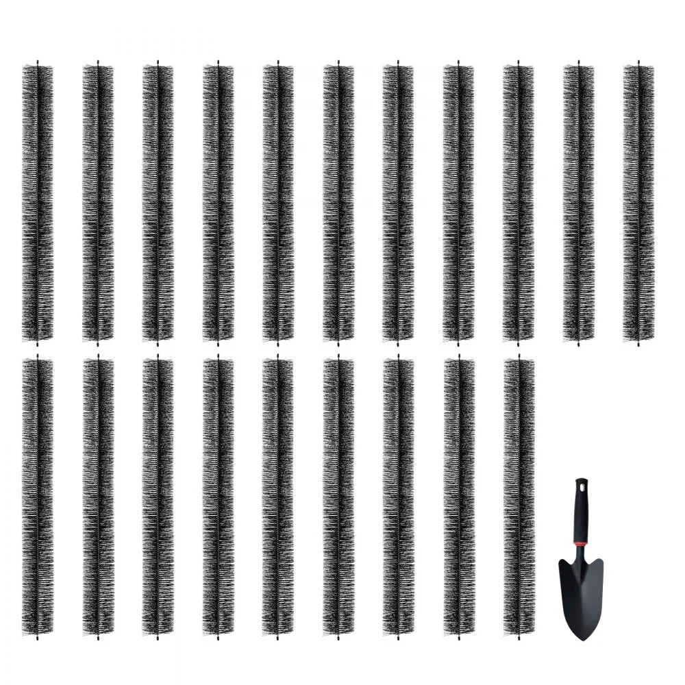VEVOR Gutter Brush, 60 Feet Total Length 4.33 inch Diameter Gutter Cleaning Tools, Ground-Level Gutter Brush Leaf Guard for 5 Inch Gutters, Easily Clear roof Leaves and Debris, 20 Pack