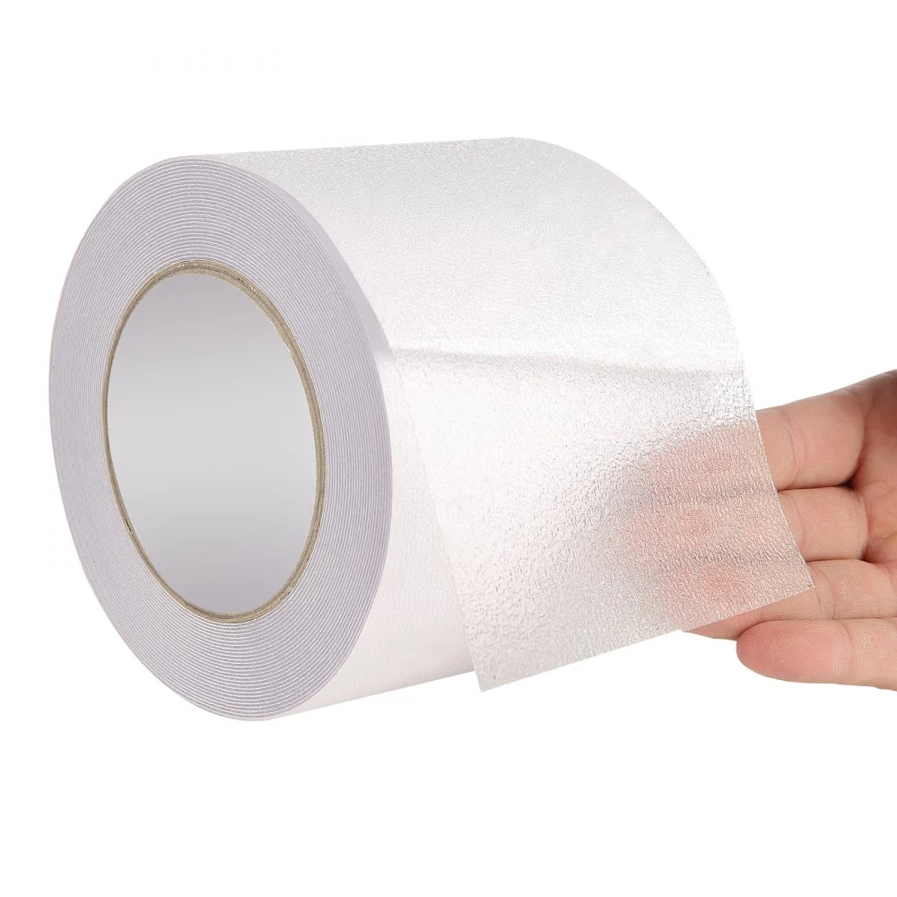 VEVOR Anti-Slip Tape, 30 FT x 4 inch Transparent Non-Slip Grip Tape for Indoor & Outdoor Use, Ultra-Clear Non Skid Traction Treads for Bathrooms Boats Stairs Pools, Safe & Comfortable for Bare Feet