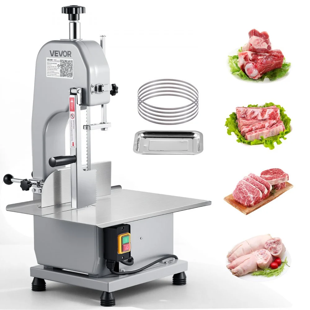 Summer Sale
VEVOR Commercial Electric Meat Bandsaw, 650W Stainless Steel Countertop Meat Sawing Machine, Workbench 12.4" x 18.1", 4.33 Inch Max Cutting Thickness, Frozen Fish Cutter for Rib Pork Beef