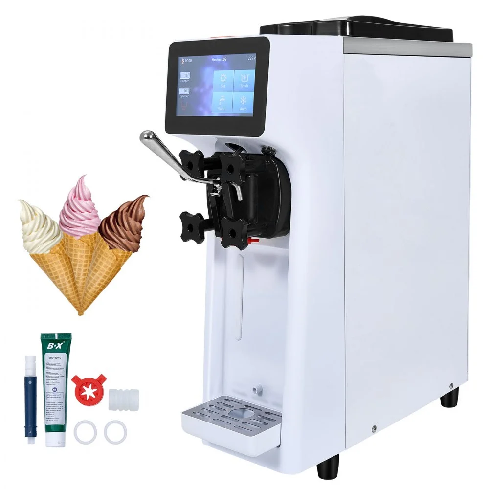 Summer Sale
VEVOR Commercial Ice Cream Machine, 10.6 QT/H Yield, 1000W Single Flavor Countertop Soft Serve Ice Cream Maker, 4L Hopper 1.6L Cylinder, Touch Screen Auto Clean Pre-cooling, for Restaurant Snack Bar