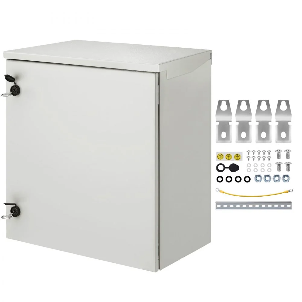 Summer Sale
VEVOR Electrical Enclosure, 24'' x 24'' x 12'', NEMA 4 Outdoor Enclosure, IP65 Waterproof & Dustproof Cold-Rolled Carbon Steel Hinged Junction Box for Outdoor Indoor Use, with Rain