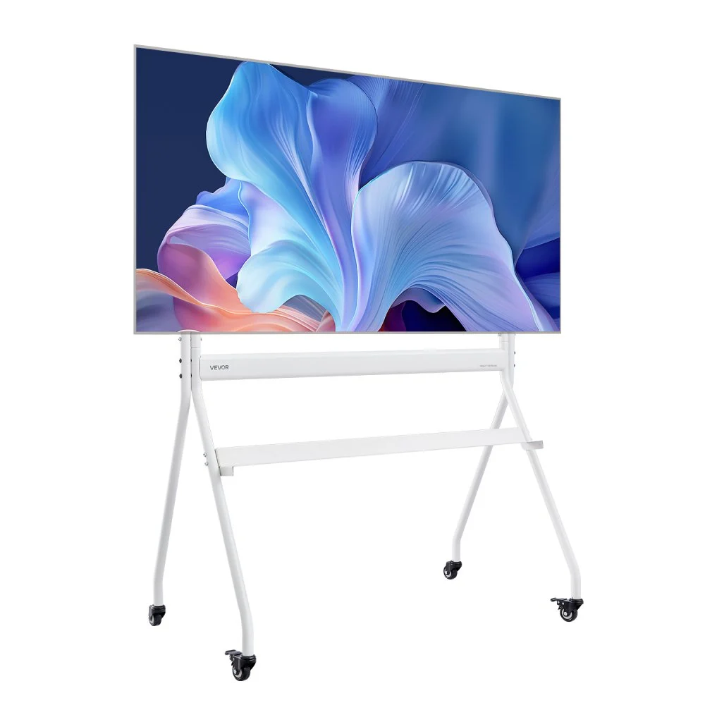 VEVOR Rolling TV Stand, Mobile TV Cart for 35-100 Inch LED/LCD/OLED Flat/Curved TVs, Portable Monitor Stand with Wheels Hold up to 198 lbs for Living Room, Bedroom, Office, Outdoor, Max VESA 800x600mm