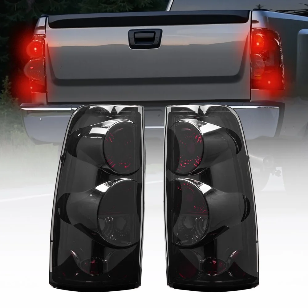 VEVOR Tail Light Assembly Compatible with 1999-2006 Chevy Silverado 1500 2500 3500, 1999-2003 GMC Sierra 1500 2500 1500/2500 HD, 2PCS Left & Right Side Taillights Rear Brake Lamps without Bulbs