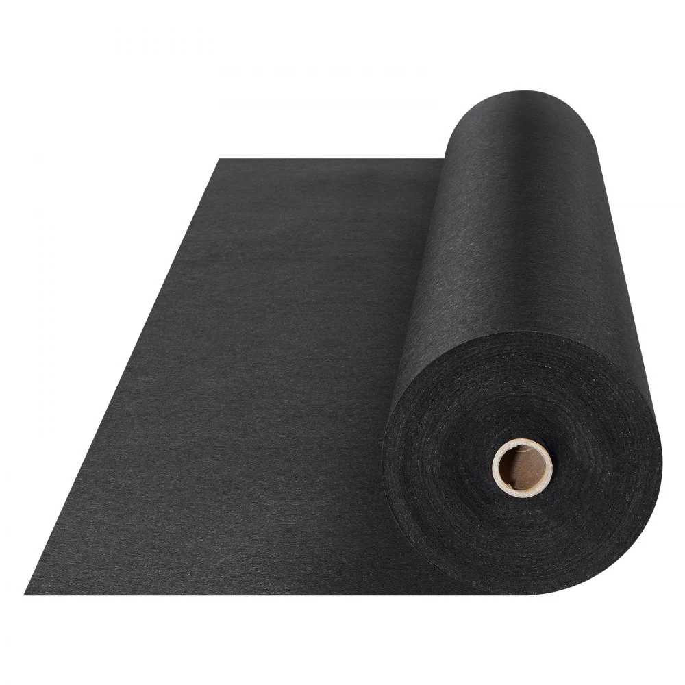 VEVOR Non Woven Geotextile Fabric Under Gravel, 6x50FT 8OZ Driveway Fabric Landscape Fabric, Heavy Duty Weed Barrier Fabric, Ground Cover Weed Control Fabric, French Drains Drainage Fabric, Black