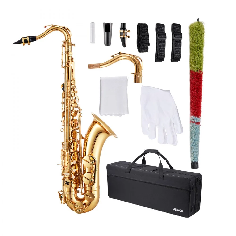 Summer Sale

        
               VEVOR Tenor Saxophone, B Flat, Professional Brass Saxophone Beginner Kit with Carrying Case, Mouthpiece, Straps, Cleaning Cloth, Gloves, Neck Strap, 23 Keys Tenor Sax Kit, for Beginners Students, Gold