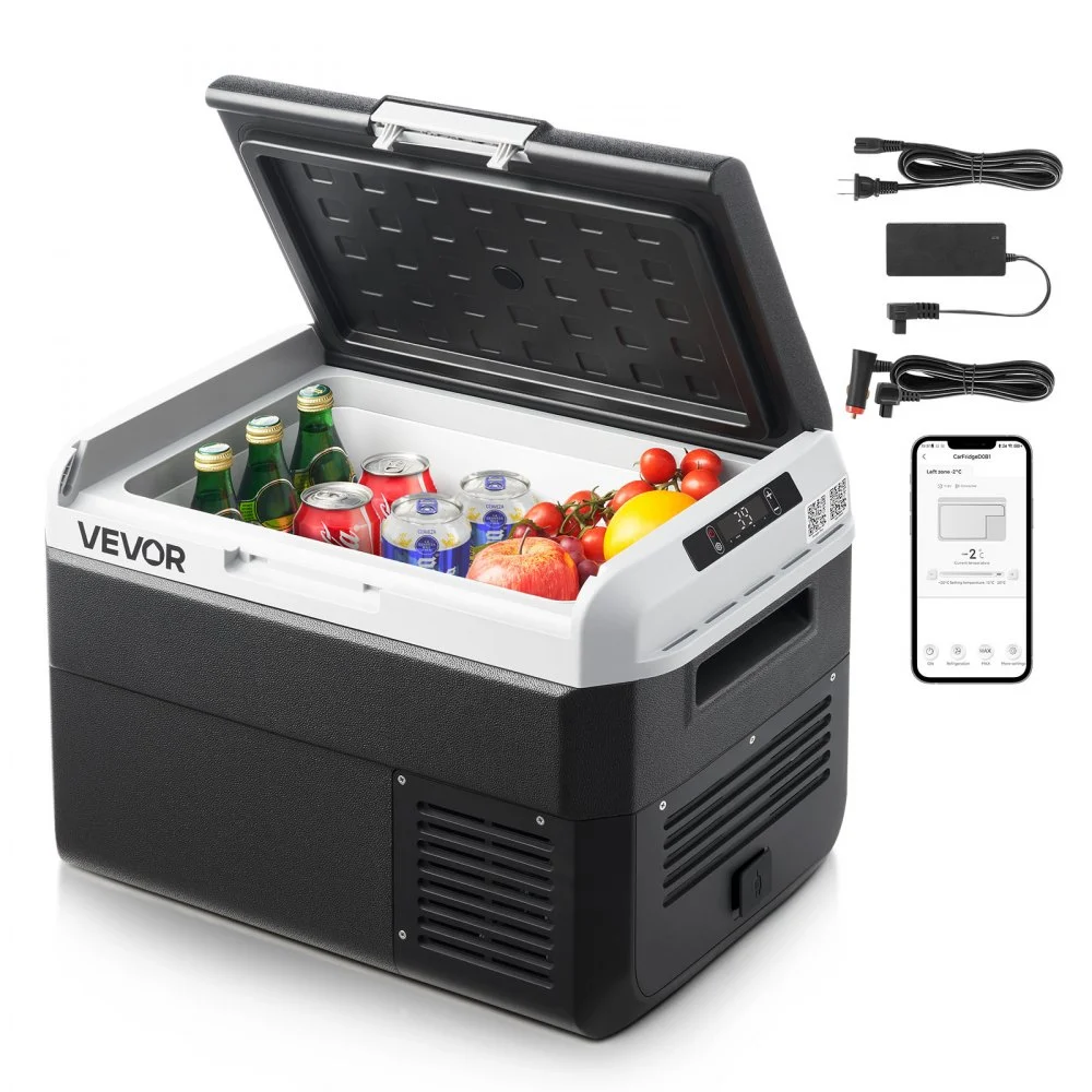 Summer Sale

        
               VEVOR 12 Volt Car Refrigerator, 26.4QT/25L Car Fridge, Portable Electric Cooler with -4℉~68℉ Adjustable Temperature, 12/24V DC and 100- 240V AC Compressor Freezer for Outdoor, Camping, Travel, RV