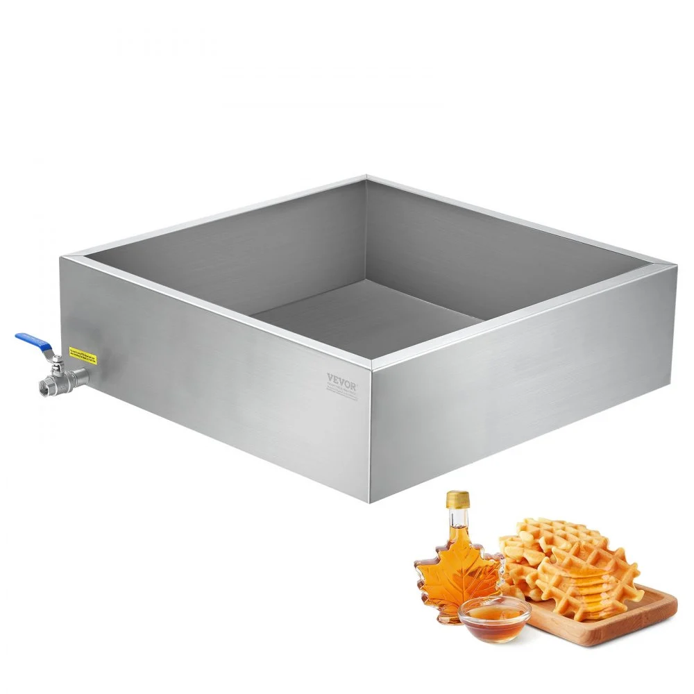 VEVOR Maple Syrup Evaporator Pan, 17.5 Gallon, 254 Cups of 8.8oz Maple Syrup, Flat Evaporator Pan with 1 Valve and 3 Heating Methods, 304 Stainless Steel Maple Syrup Pan for Home, Outdoor