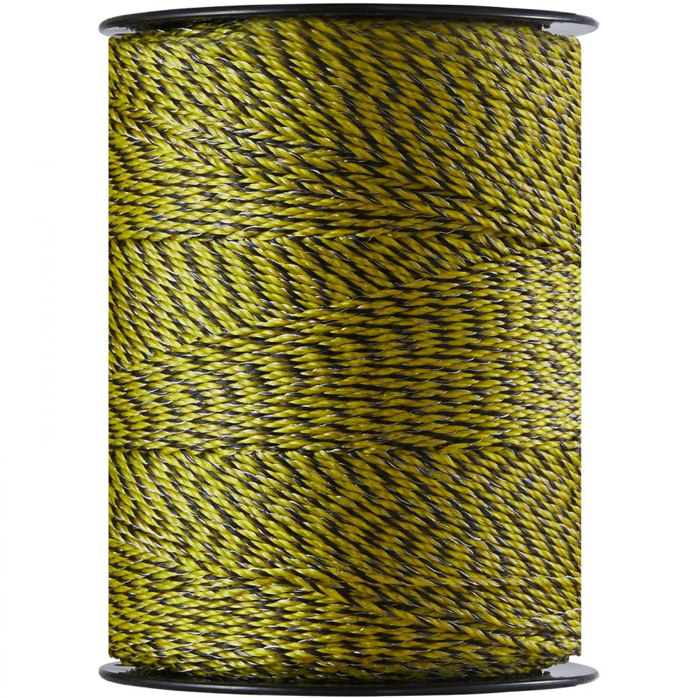 VEVOR Electric Fence Wire, 3366Ft 1026M Portable Polywire, 1/8" Diameter 6 Stainless Steel Strands for Reliable Conductivity and UV, Rust Resistance, Fencing Rope Line for Horse, Cattle, Livestock