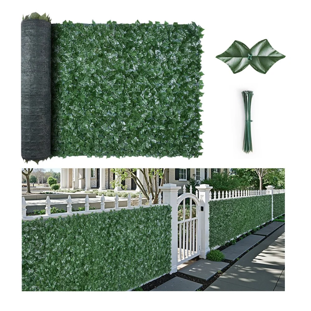 VEVOR Ivy Privacy Fence, 96 x 72 in Artificial Green Wall Screen, Greenery Ivy Fence with Strengthened Joint, Faux Hedges Vine Leaf Decoration for Outdoor Garden, Yard, Balcony, Patio Decor