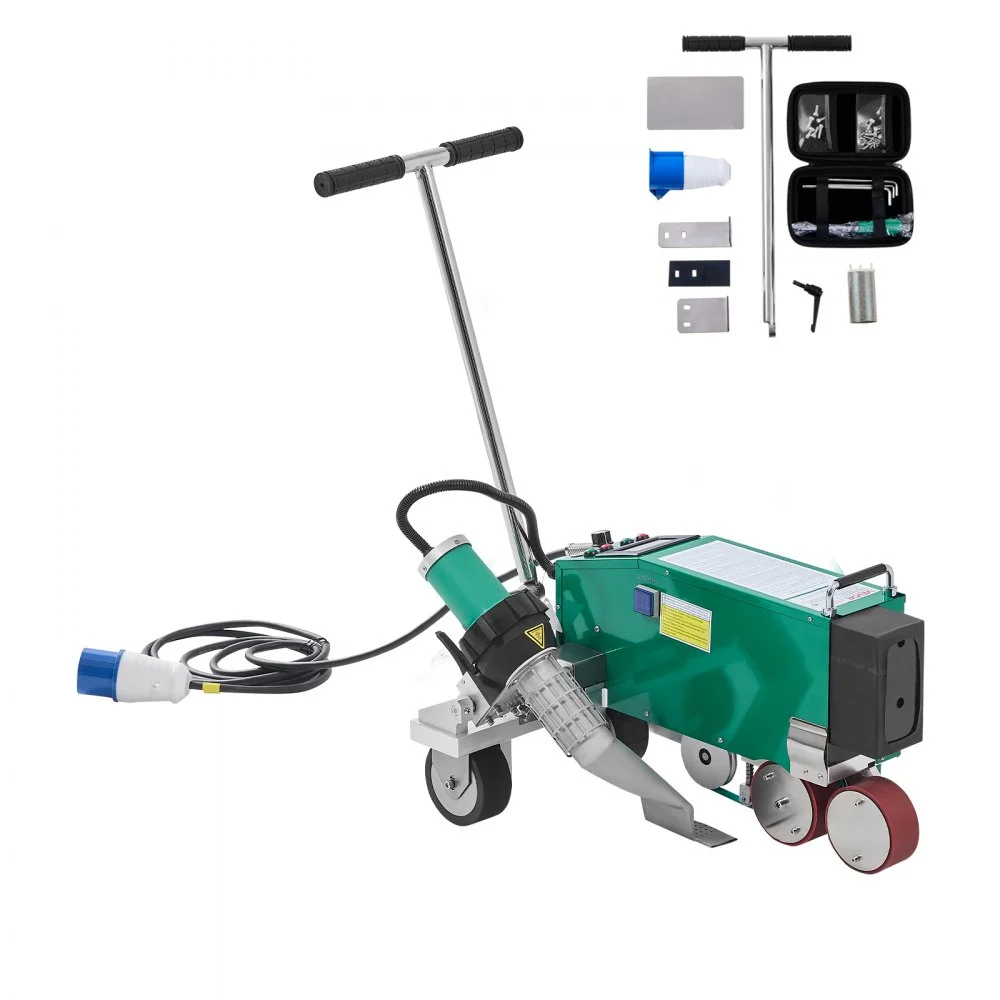 VEVOR Roofing Hot Air Welder, 4200W 220V High Power Plastic PVC TPO CPE Welding Machine - 1.57" Welding Width 0.04-0.12" Thickness, 68 ℉-1202 ℉ Heat Roofing Welding Tool, for Waterproofing Advertising