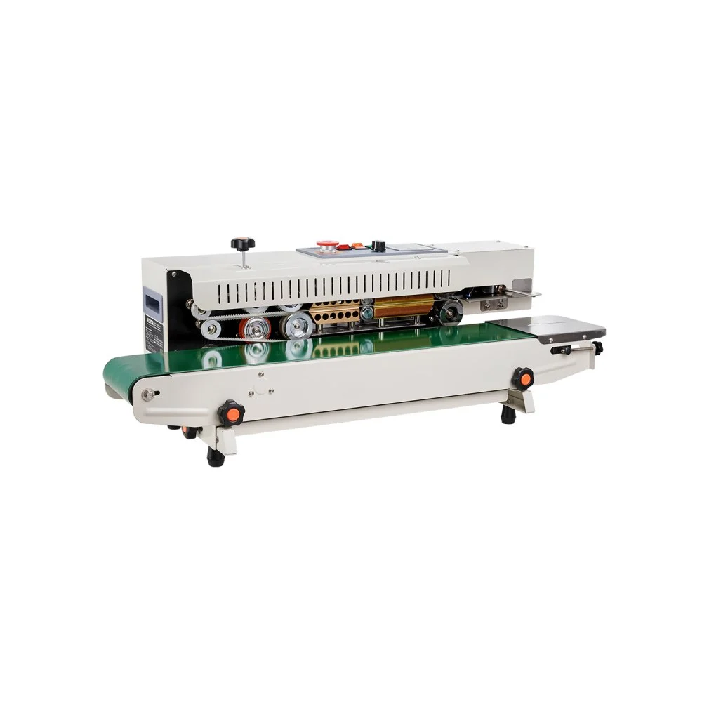 Summer Sale
VEVOR Continuous Bag Band Sealing Machine, 0.24-0.47 in/6-12 mm Seal Width, Horizontal Band Sealer Machine with Digital Temperature Control, Bag Sealer for 0.02-0.8 mm Plastic Bags, Inflation Function
