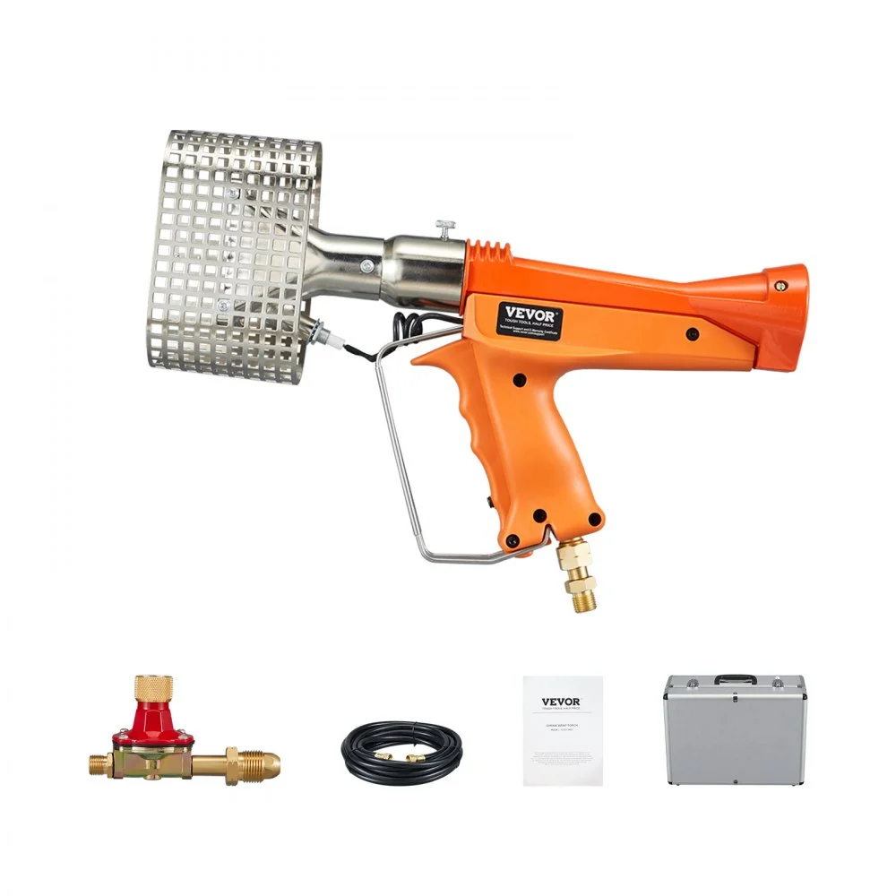 Summer Sale

        
               VEVOR Propane Heat Gun, Up to 187660 BTU Hot Air Gun with Adjustable Regulator, 26 FT Hose, and Hard Carrying Case, Ideal for Boat Plastic Film Shrink Wrapping, Pallet Packaging, Crafting