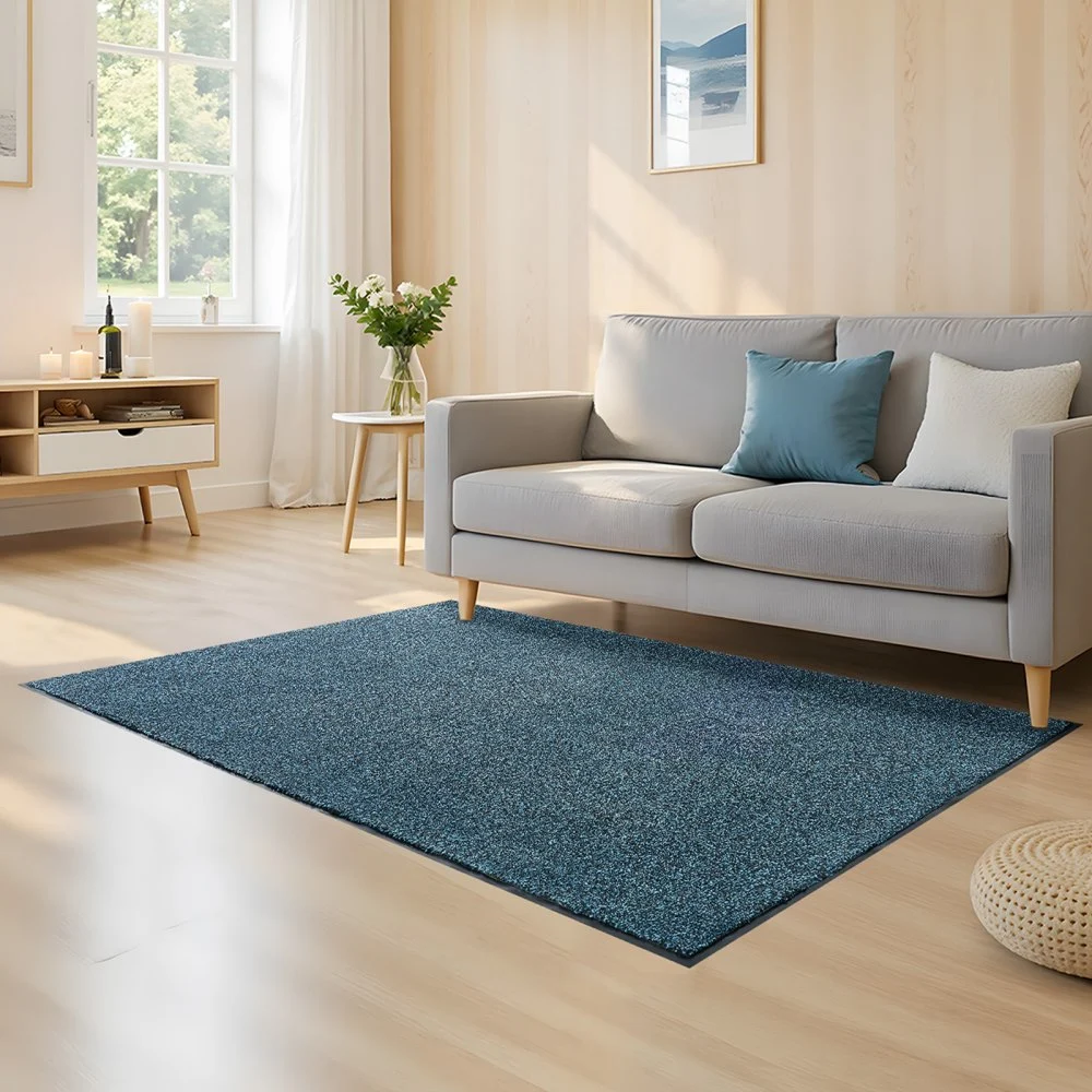 VEVOR Front Door Mat, 6 x 4 ft Commercial Floor Mat for Indoor and Outdoor, Industrial Entrance Carpet with PVC Backing, Heavy Duty Washable Entry Rug for Hallway, Kitchen, Balcony, Garage, Slate Blue