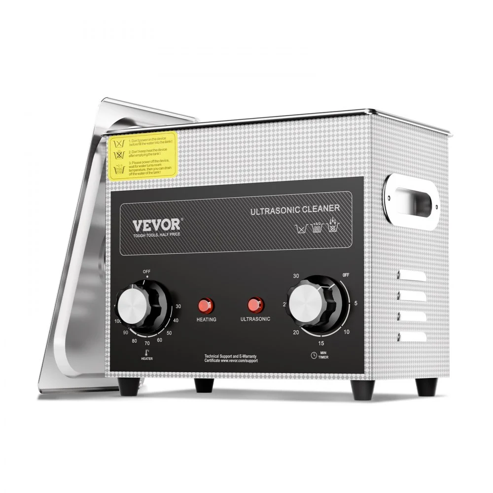VEVOR 3L Ultrasonic Cleaner with Heater Timer & Basket, Professional Digital Sonic Cavitation Machine, 120W Cleaning Machine for Watch Instruments, Glasses, Coin, Metal Parts, Tool