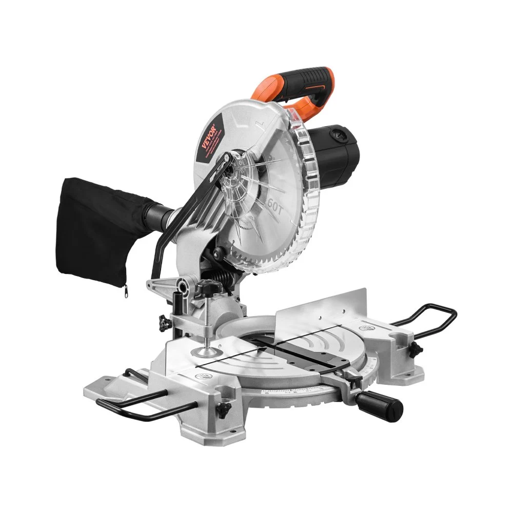 Summer Sale
VEVOR Compound Miter Saw, 10-Inch Blade, 15 Amp Motor, 60-Tooth, Corded Single Bevel 0-45°, LED Precision Alignment, Angle Adjustable, Lightweight Cast Aluminum Base, for Wood, Composite Decking