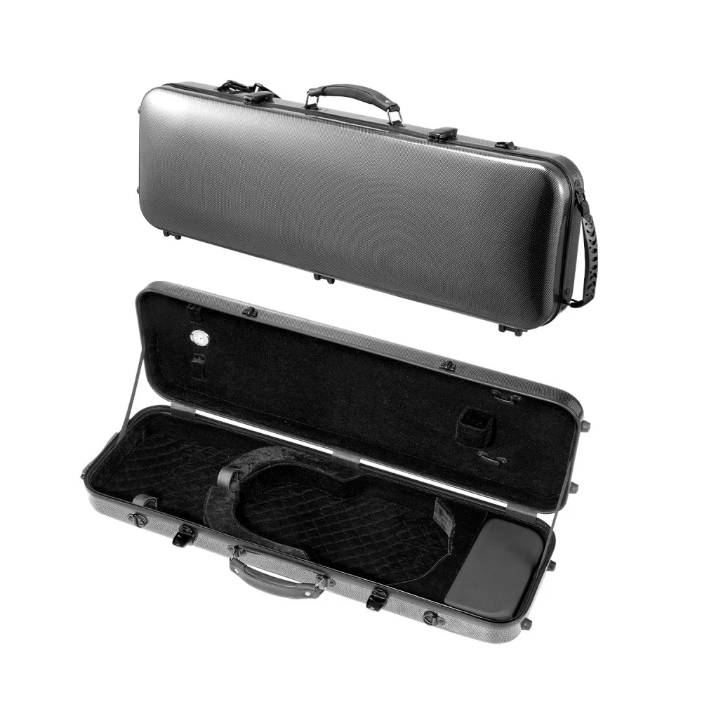 VEVOR 
4/4 Full Size Violin Case, Built-in Hygrometer, Lightweight Portable Travel Carrying Bag, with Plush Lining, Shoulder Straps, Anti-Scratch, Professional Oblong Shape, for Violin, Black