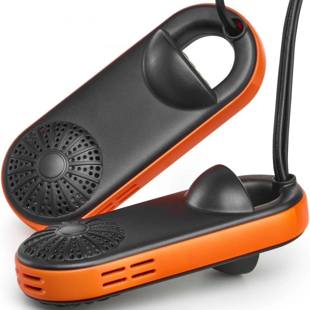 VEVOR Portable Shoe Dryer, Electric Boot Dryer, Deodorized Boot Warmers/Dryer with Quick & Even Drying for Cotton Slippers, Snow Boots, Leather Shoes, Canvas Shoes, Socks, Black & Orange