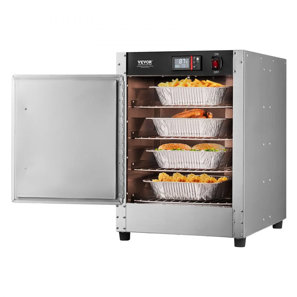 Summer Sale
VEVOR Hot Box Food Warmer, 4-Tier Concession Warmer with Water Tray, 4 Pans, Single-door and Adjustable Shelves, Stainless Steel Food Warmer Cabinet, Ideal for Storing Pizza, Chicken, Restaurant
