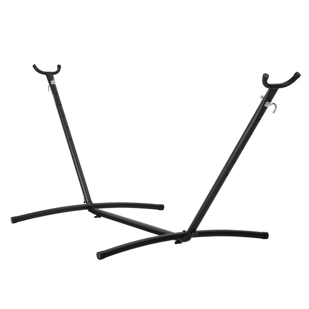 VEVOR Portable Hammock Stand, 450lbs Capacity Steel Hammock Stand for 2 Person, Heavy Duty Adjustable Hooks Hammock Frame Fits 9.5-12.6 ft Hammocks, Space Saving with Carrying Bag for Outdoor or Indoor