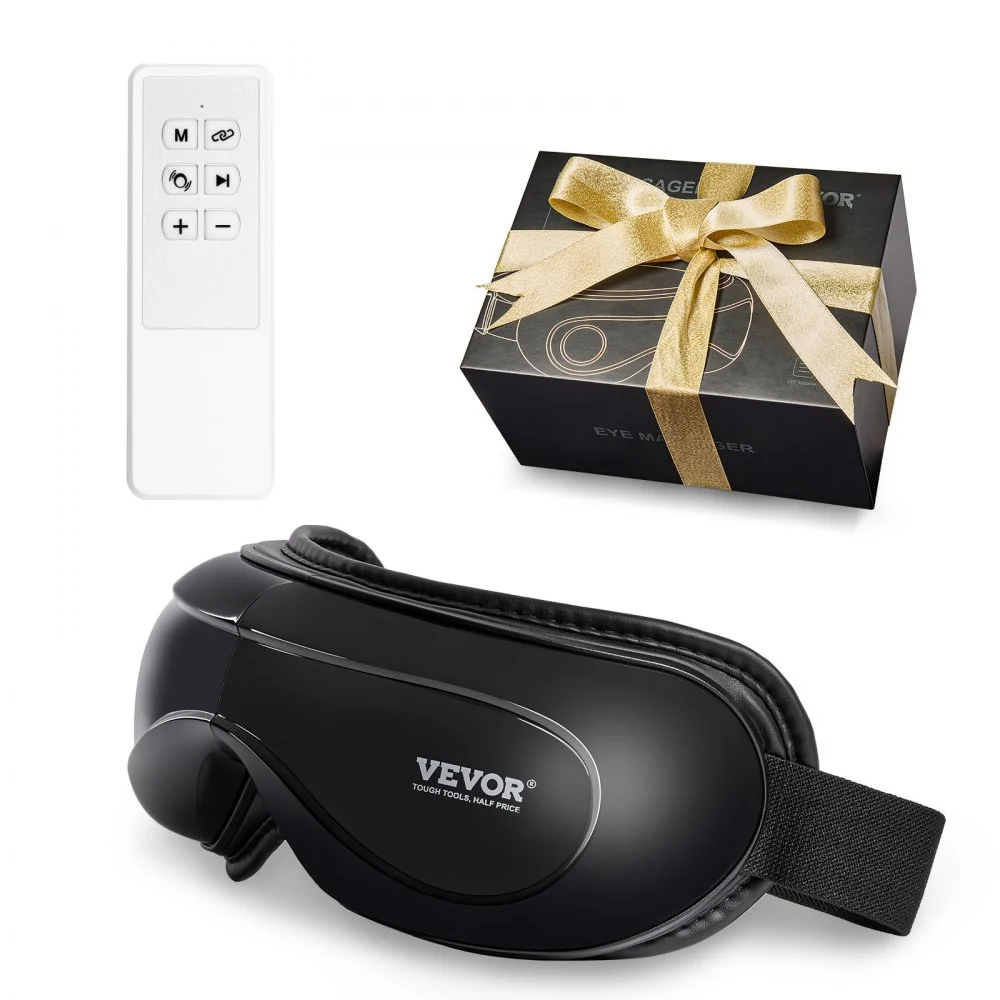 Clearance
VEVOR Eye Massager with Heat & Remote, Heated Eye Massage Mask with 5 Modes and Bluetooth Music, 180° Foldable Eye Care Massager for Eye Strain, Dry Eyes, Dark Circles, Ideal Gift for Mom/Dad, Black