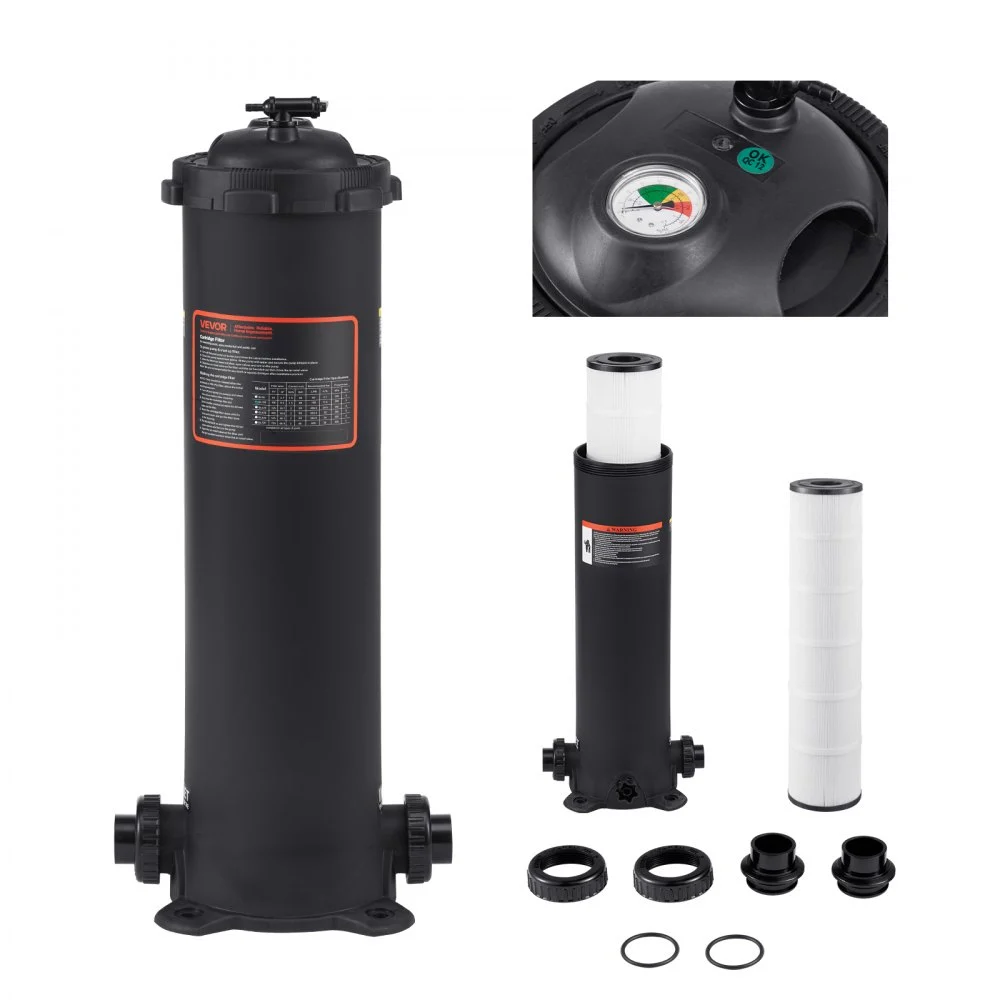Summer Sale
100 sq.ft² Cartridge Pool Filter Valve 6142 GPH Swimming Pool Filtration System