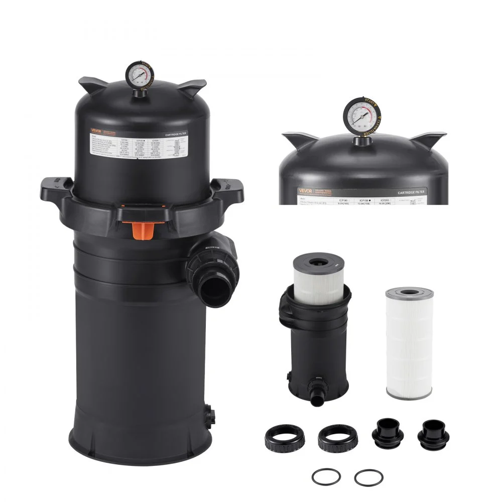 Summer Sale
VEVOR Pool Cartridge Filter, 150 sq.ft², High-Efficiency Swimming Pool Filter with Valve, 9000 GPH Spa Filtration Cleaning & Clearing System for In-Ground & Above Pools up to 34342 Gallons
