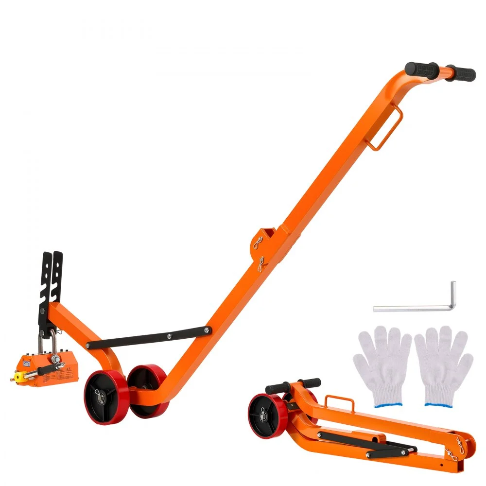 Summer Sale
VEVOR Magnetic Lid Lifter Dolly, 1320 lbs Pulling Capacity, Steel Dolly with Heavy Duty Magnet Lift and 2 Wheels, Adjustable Handle, N42 Neodymium, Foldable and Portable, for Lifting Manhole Covers