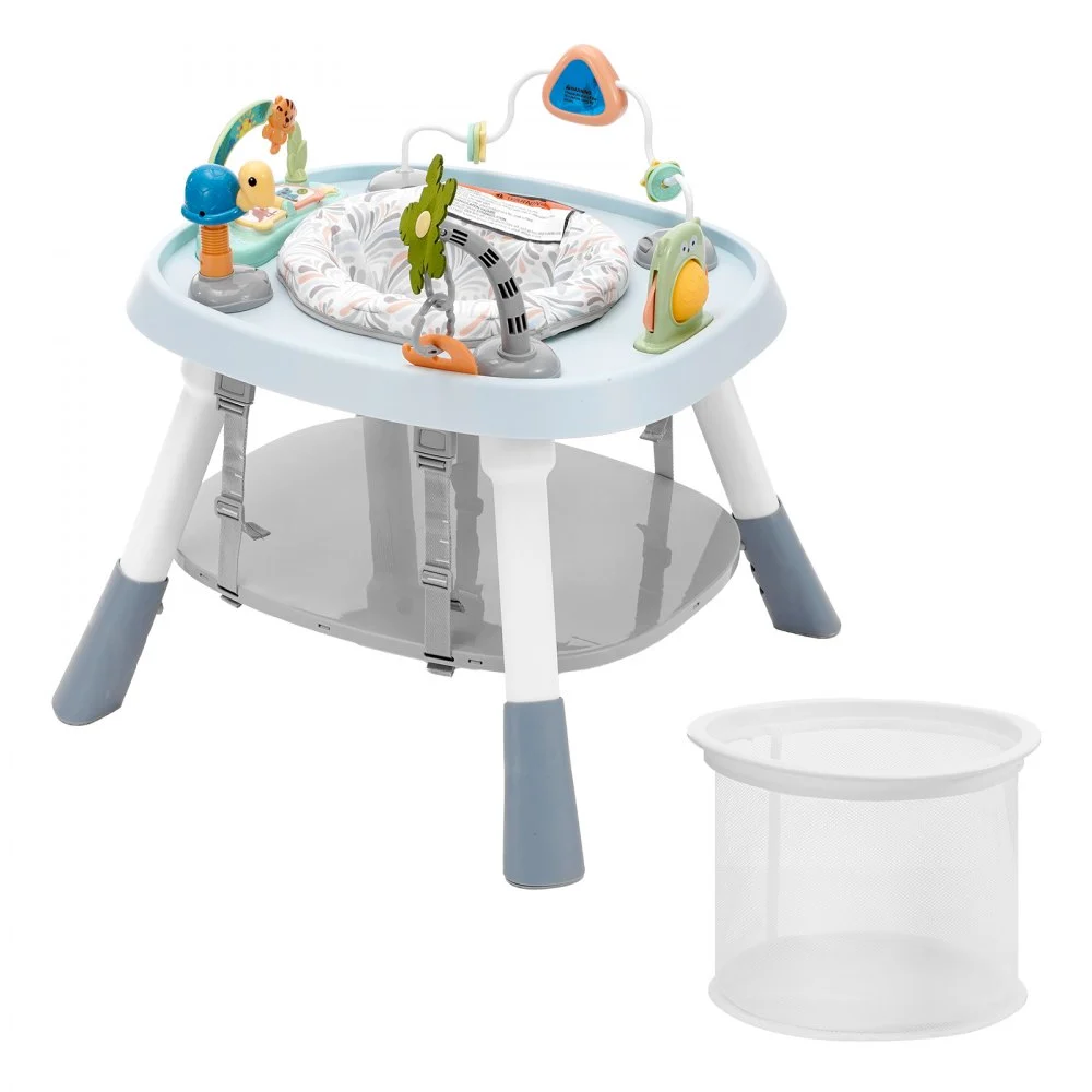 VEVOR Baby Activity Center, Interactive Play Center, 360° Rotating Seat & Adjustable Height, Toddler Jumper Bouncer & Play Table with Developmental Toys, Music Songs, For Age 6 Months and Up