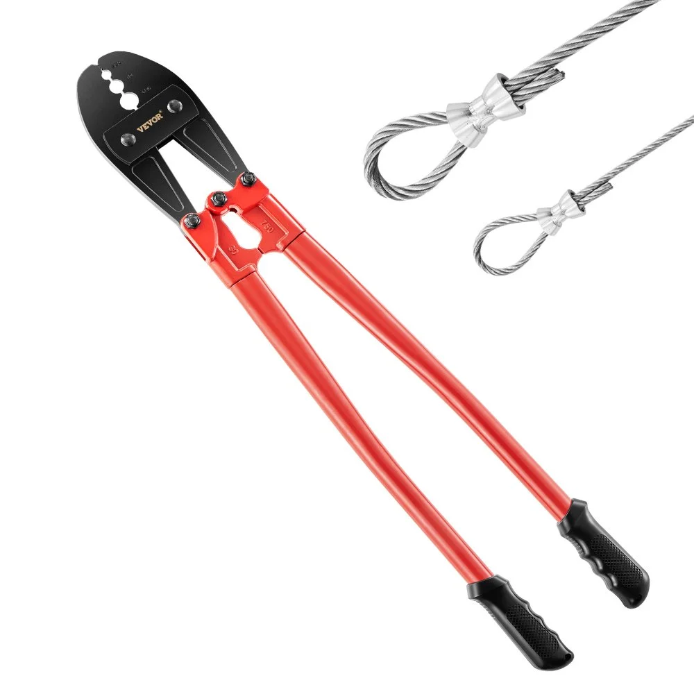 VEVOR 30" Hand Swager, Swaging Tool for 5/32", 1/4" and 5/16" Wire Rope Cable