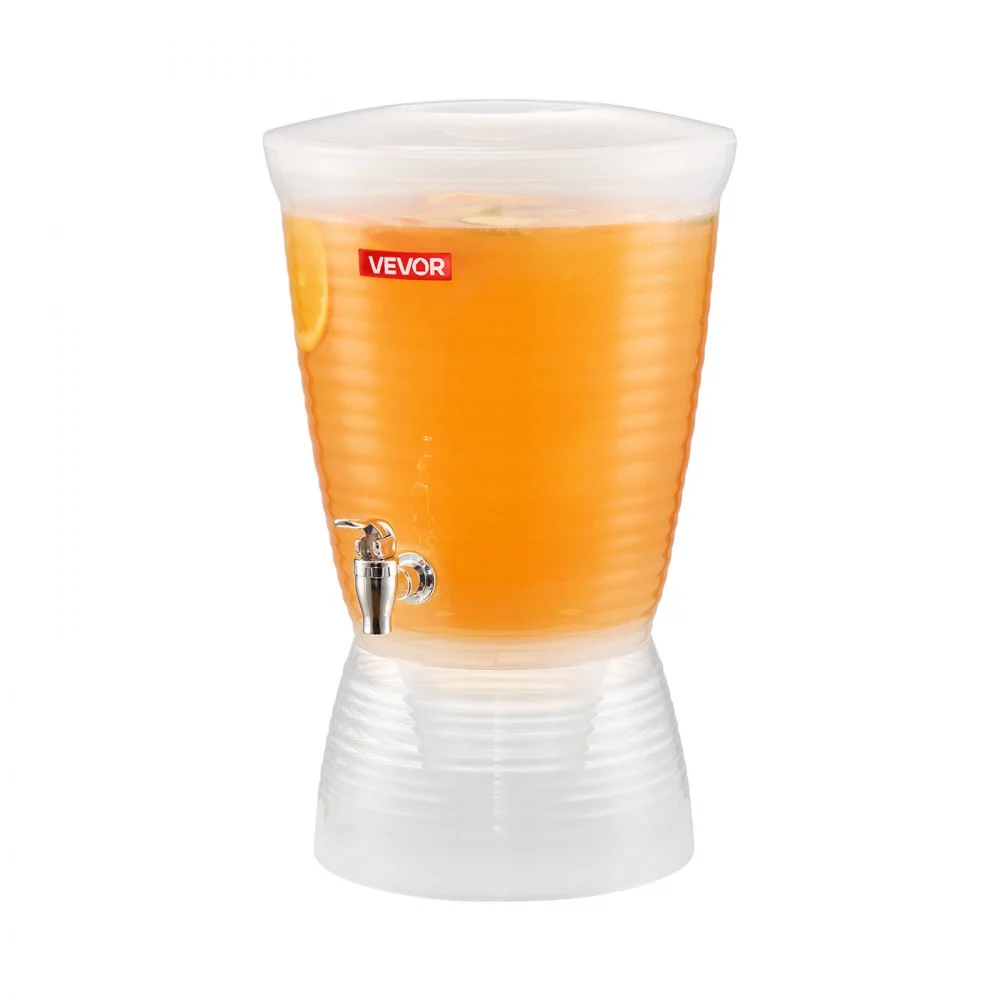 VEVOR Beverage Dispenser, 2.64 Gallon Drink Dispenser for Parties, Plastic Juice Dispensers with Spigot Ice Chamber, Iced Tea Lemonade Juice Water Dispensers, for Restaurants, Hotels, Parties