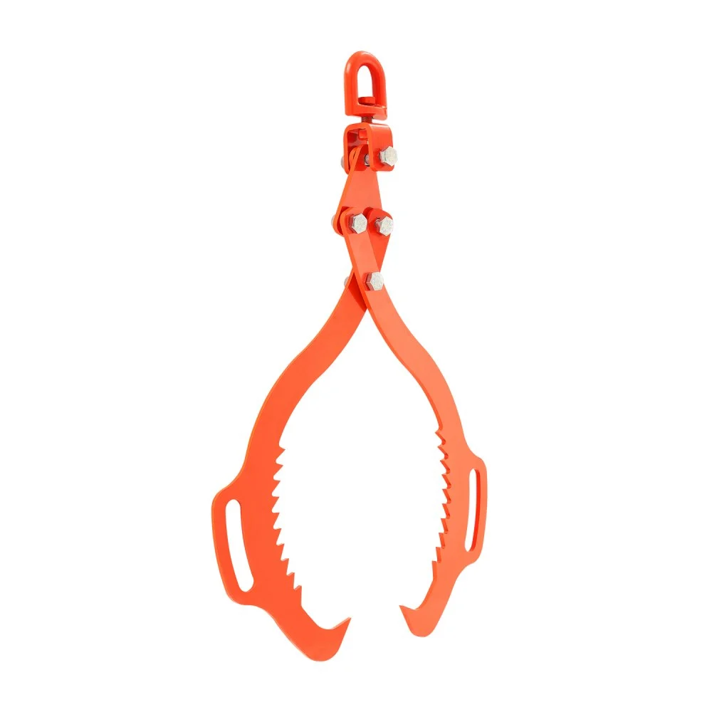 VEVOR 28in Log Lifting Tongs, 2-Claw Log Tongs, Heavy Duty Steel Log Grapple, 1100LBS Lifting Capacity, Swivel Log Graper Timber, Eagle Claw Design, Log Skidding Tongs for Trucks, Tractors, Forklifts