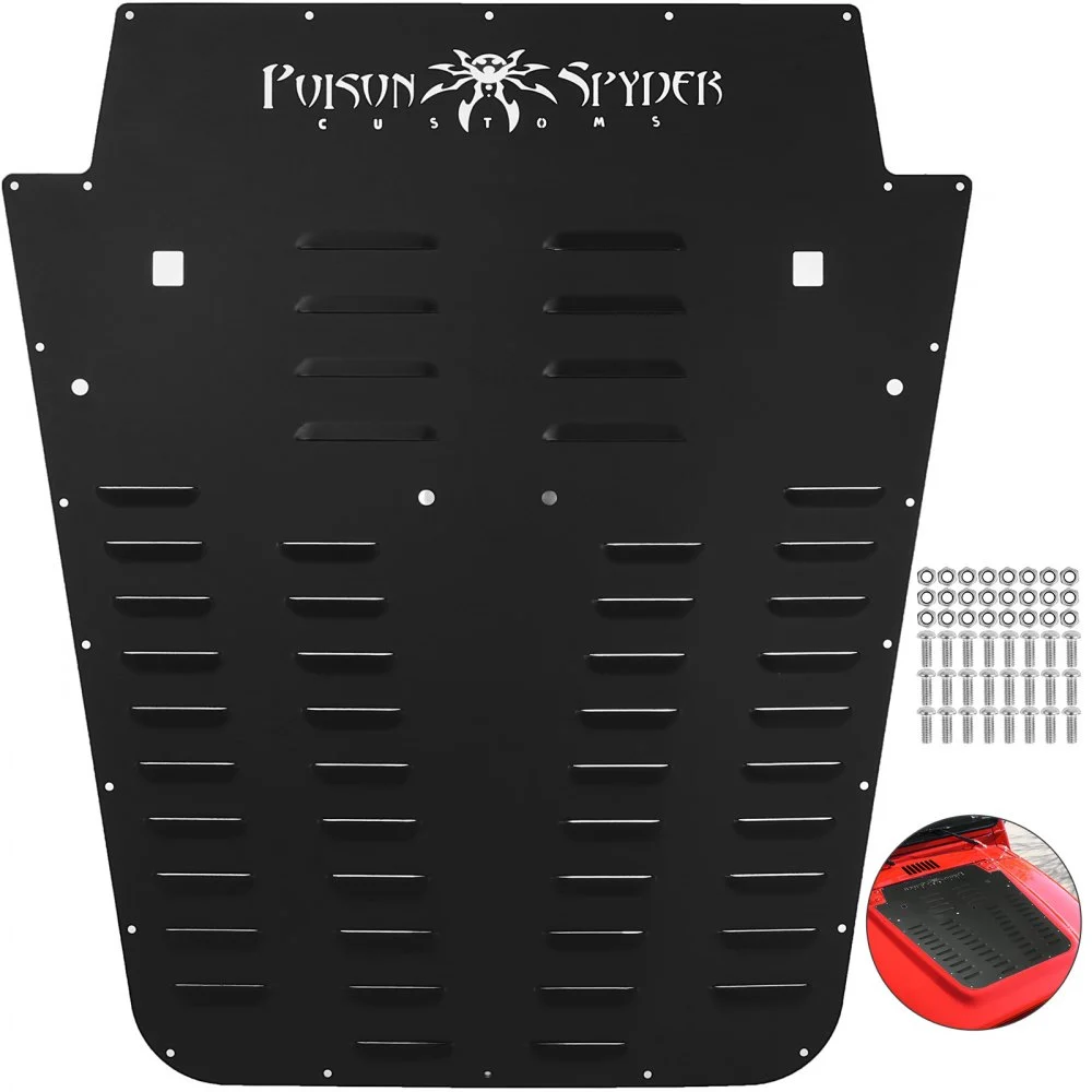 VEVOR Vented Hood Louver Black Powder Coat For 2013-2017 Jeep Wrangler JK