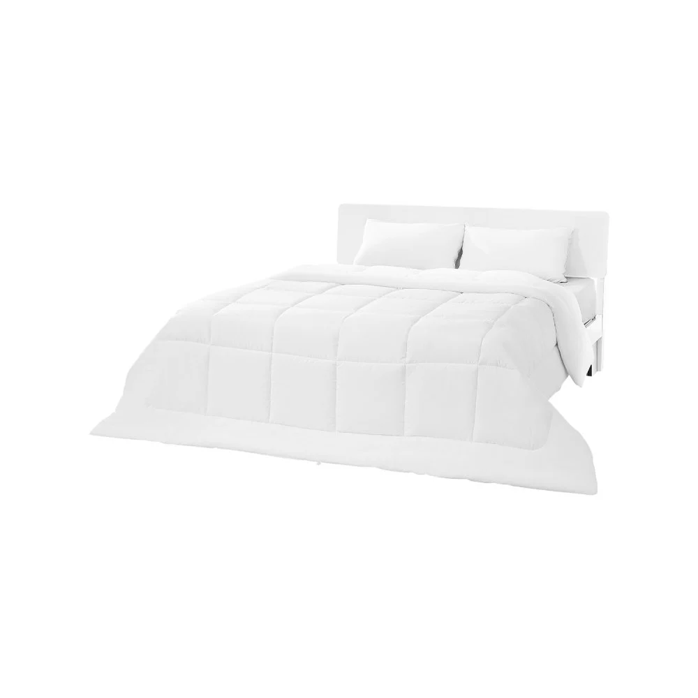 VEVOR Comforter Duvet Insert, 102 x 90 in, King Size Down Alternative Comforter, Quilted All Season Duvet with 4 Tabs, Soft & Machine Washable, Box Stitched Bedding for Home Hotel, Women/Men, White