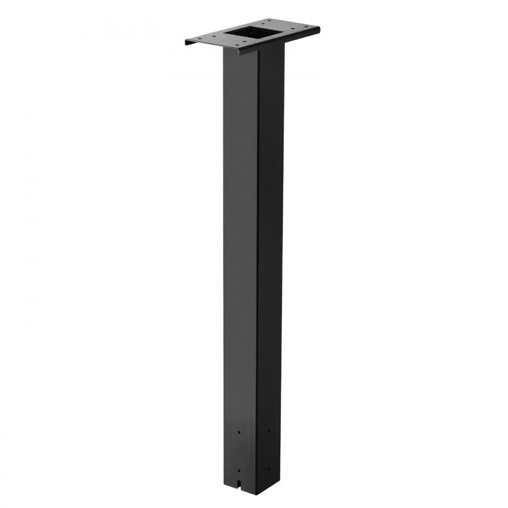 VEVOR Mailbox Post, 43 x 4 x 4 Inches, Steel In-Ground Mounting Mail Box Stand with Universal Plate Bracket, Heavy Duty Metal Post Sleeve Kit for Outside Curbside Residential Use, Powder Coated Black